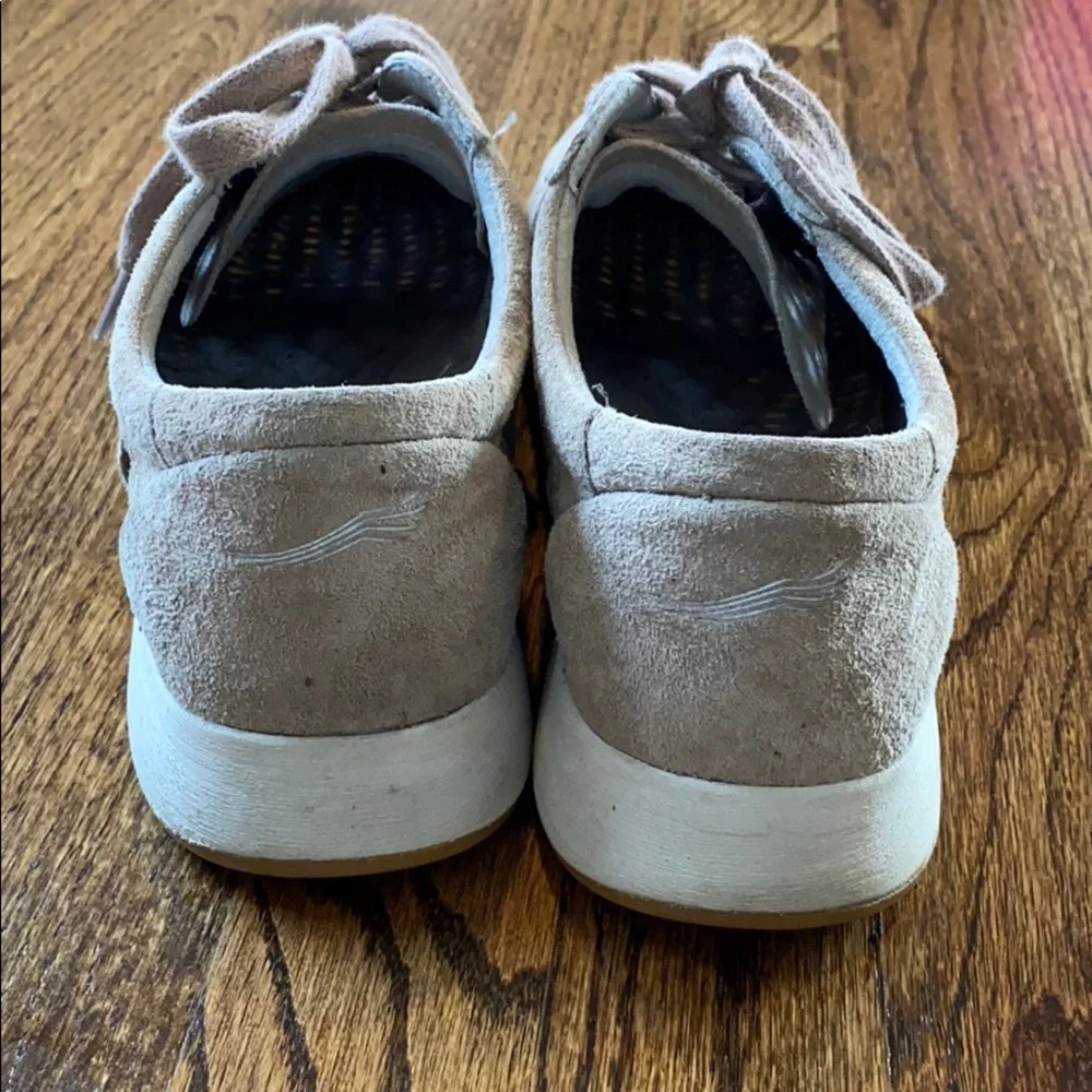 Dansko Beige Perforated Lace-Up Sneakers